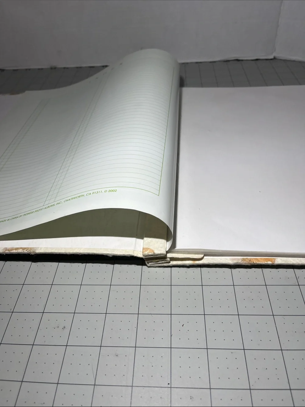 PIONEER Cream Botanical scrapbook with Pink Petal Accents
